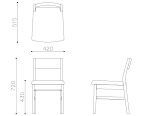 ダイニングチェア(生地：BE)
