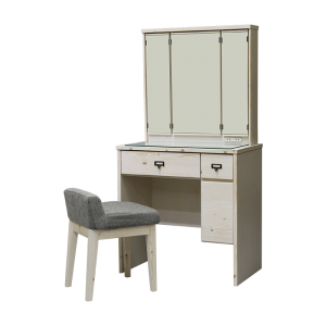 FLORAL DRESSER 3MENKYO 70 (WH) & CHAIR (WH)_if (1)