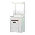 3面鏡ドレッサー 60 ダウンライト付き (WH)