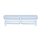 トイレットペーパーホルダー W アイアン-ホワイト+メラミン-ホワイト
