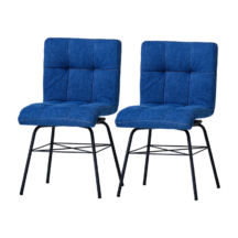 ダイニングチェア2脚セット(チェア×２)(デニムブルー)