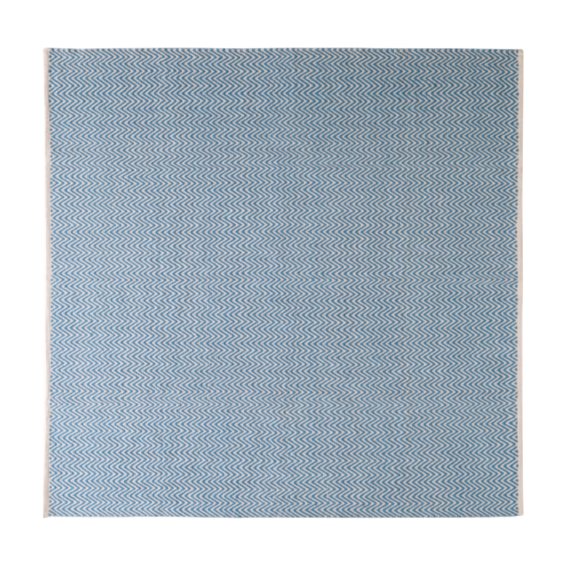 インド綿 200×200 ラグ ブルー