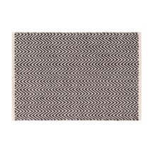 インド綿 60×90 ラグ ブラック